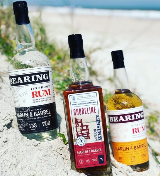 Marlin & Barrel Distillery Rum on the beach